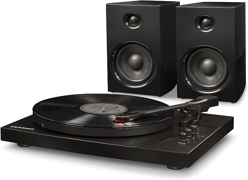 Photo 1 of Crosley T100 2-Speed Bluetooth Turntable System with Stereo Speakers, Black
