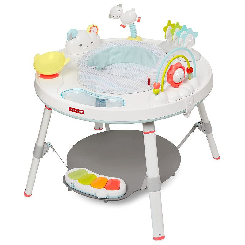 Photo 1 of Skip Hop Baby Activity Center: Interactive Play Center with 3-Stage Grow-with-Me Functionality, 4mo+, Silver Lining Cloud