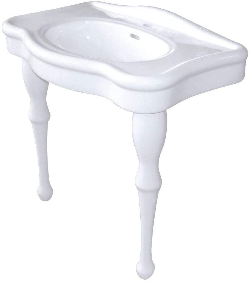 Photo 1 of (LEGS ONLY, SINK MISSING)Kingston Brass VPB5321 Imperial Console Sink, 33-1/2"L x 31-7/8"W x 21-1/4"H, White
