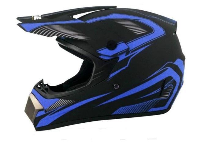 Photo 1 of (NOT BLUE..*WHITE AND GREY*) DOT/FMVSS 218 Approved Motocross Helmet Unisex Offroad Helmet Dirt Bike ATV Motorcycle Helmet