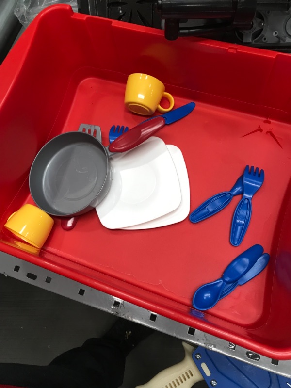 Photo 2 of *SIMILAR TO STOCK PHOTO/ DIFFERENT COLOR** * MISSING TONGS** Little Tikes First Sink & Stove - Realistic Kids Toy with Dishwasher, Cooker and 13 Kitchen Accessories, for Kids Ages 3 and Up, in Assorted Colors
