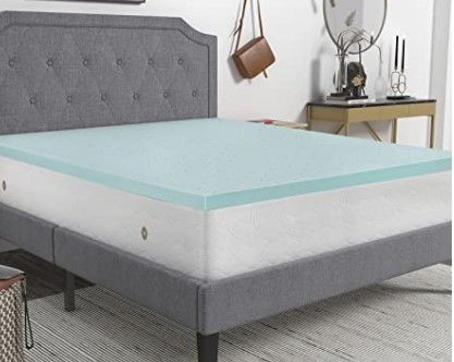 Photo 1 of ***FULL***SIMILAR TO STOCK PHOTO**MINOR DISCOLORATION SEE PHOTOS**  2" MEMORY foam mattress topper Gel infused
