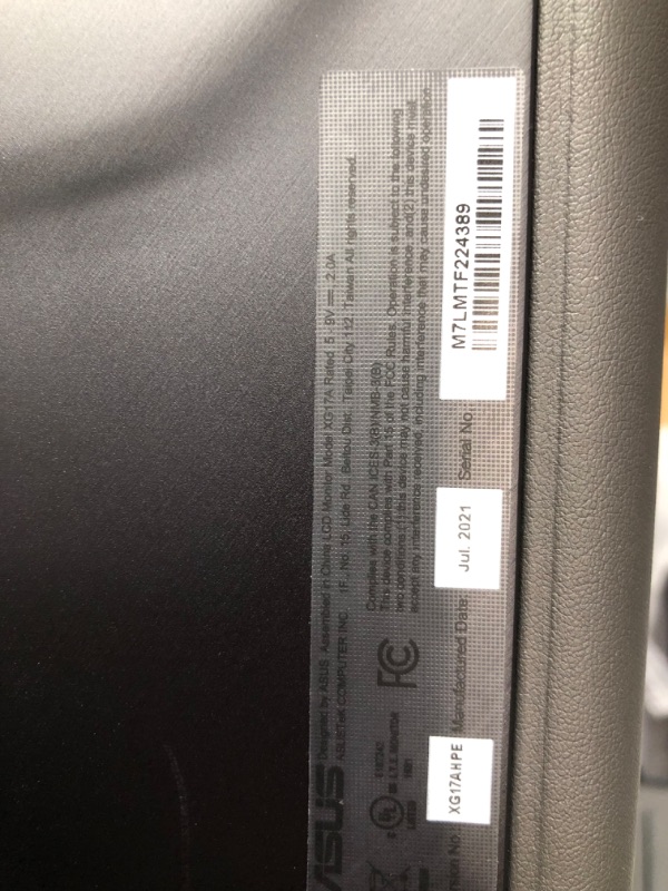 Photo 1 of ASUS ROG Strix IPS LED Gaming Monitor - 17.3 FHD 1920x1080 16:9 1000:1
