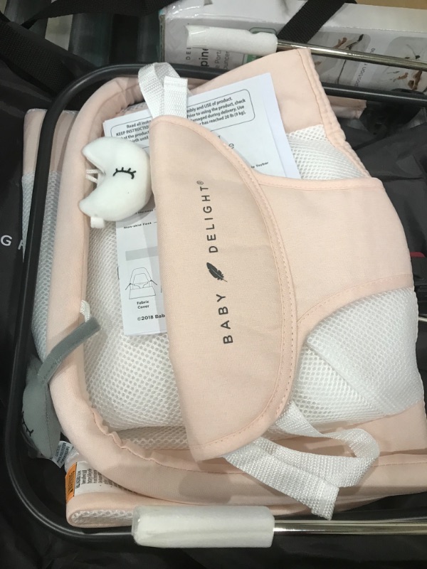 Photo 1 of Baby Delight Alpine Deluxe Portable Infant Bouncer - Peony Pink
