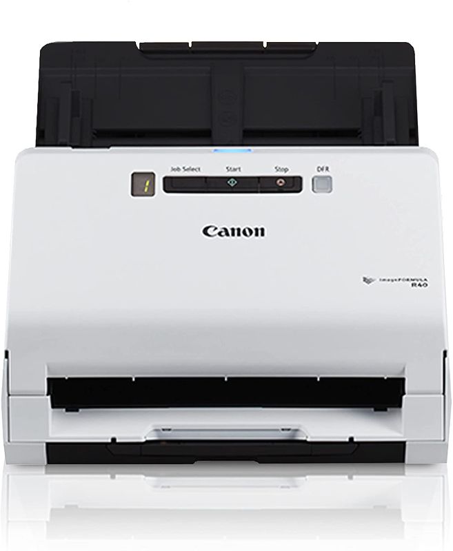 Photo 1 of Canon imageFORMULA R40 Office Document Scanner For PC and Mac, Color Duplex Scanning, Easy Setup For Office Or Home Use