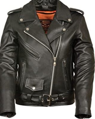 Photo 1 of NEEDS CLEANING***Ladies Leather Motorcycle Leather Jacket Plain Sides
XL