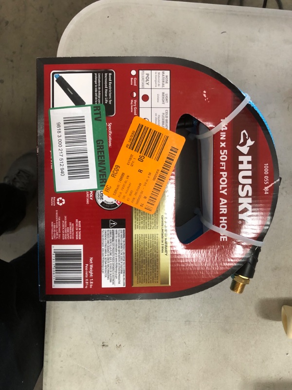 Photo 1 of 1/4 in. X 50 Ft. Polyurethane Air Hose (D)
