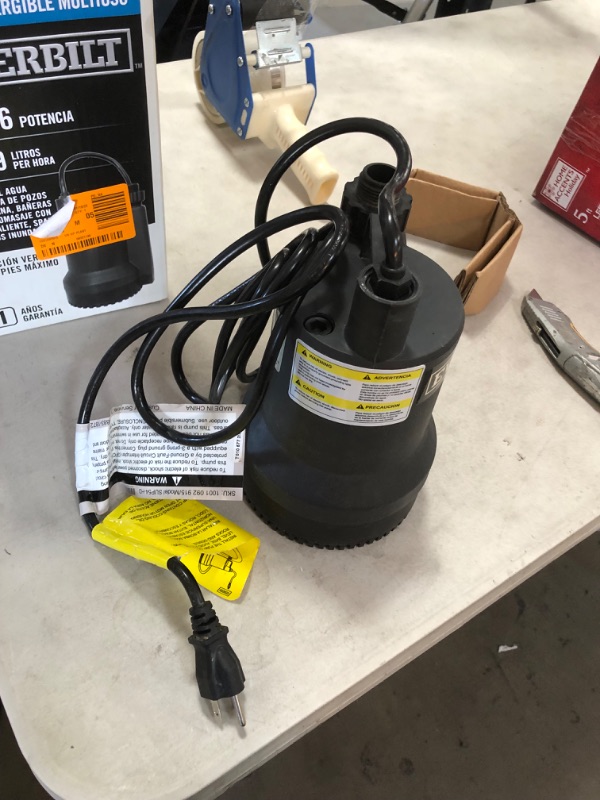 Photo 1 of 1/6 HP Plastic Submersible Utility Pump