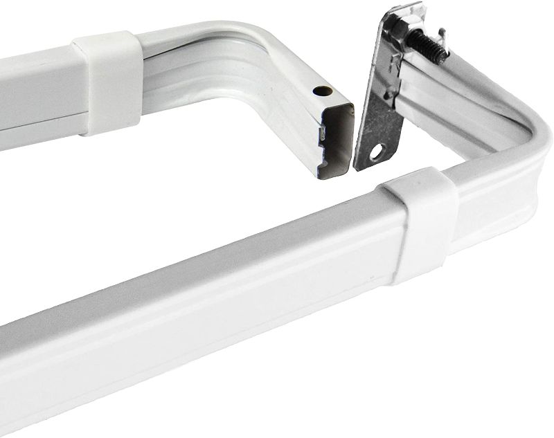 Photo 1 of Rod Desyne KLS2066 Lockseam 2-Inch Window Curtain Rod, 66 to 120-Inch, White
