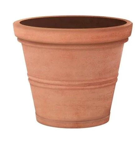 Photo 1 of 4pck- 8 in. Palermo Peach Terra Cotta Plastic Planter
