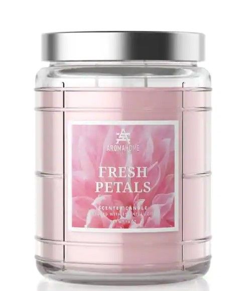 Photo 1 of 4pck- Aroma Home by HS WORX 18 oz. Fresh Petals Scented Candle Jar