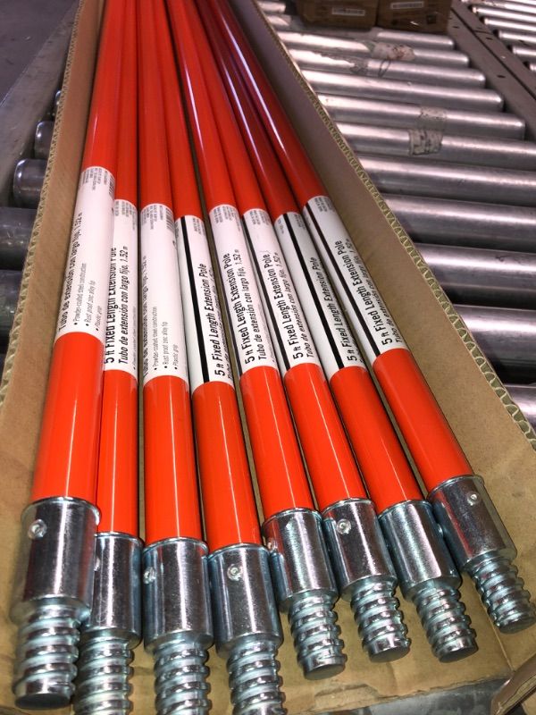 Photo 4 of 5ft Fixed Length Extension Pole -  8 PACK- orange 
