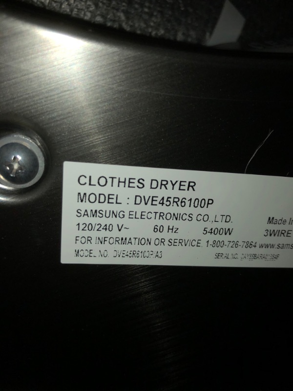 Photo 8 of Samsung 7.5 cu. ft. Platinum Electric Dryer with Steam