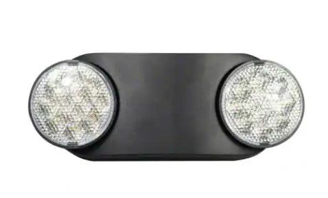 Photo 1 of 11-Watt Equivalent Oval Integrated LED Black Emergency Light with Ni-Cad 3.6-Volt Battery
