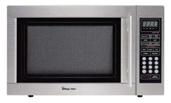 Photo 1 of 1.3 cu. ft. Countertop Microwave in Stainless Steel
