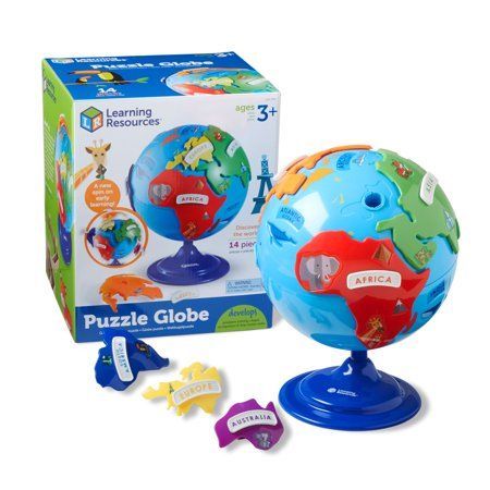 Photo 1 of Learning Resources Puzzle Globe, Blue/green/purple
