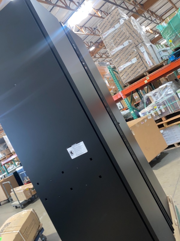 Photo 1 of Husky Extra Wide Heavy Duty Welded 20-Gauge Steel Freestanding Garage Cabinet in Black (42 in. W x 82 in. H x 24.6 in. D)