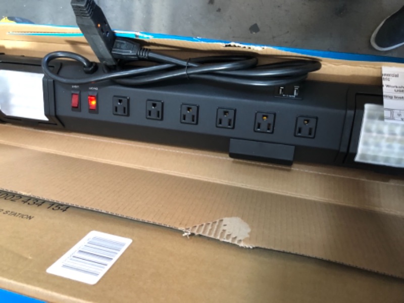 Photo 1 of Commercial Electric 6 ft. 6-Outlet Power Strip, Black