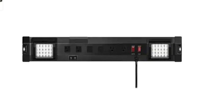 Photo 1 of Commercial Electric 6 ft. 6-Outlet Power Strip, Black