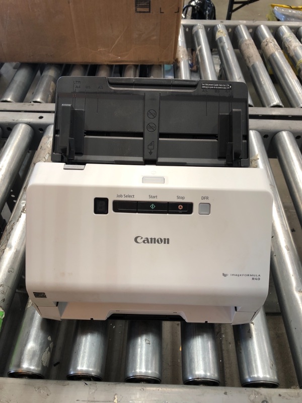 Photo 2 of USED//MISSING PARTS: Canon imageFORMULA R40 Office Document Scanner For PC and Mac, Color Duplex Scanning, Easy Setup For Office Or Home Use, Includes Scanning Software
