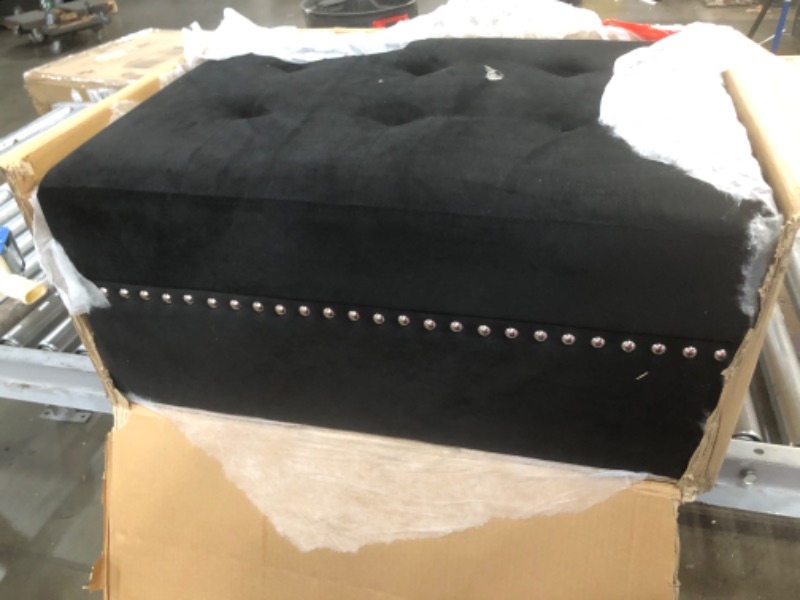 Photo 1 of **INCOMPLETE BOX 3 OF 3 ONLY**Reversible Sectional Sofa Black
