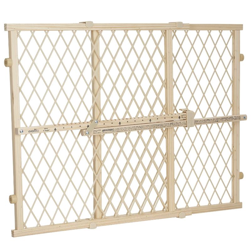 Photo 1 of  Position and Lock Baby Gate, Pressure-Mounted, Tan
