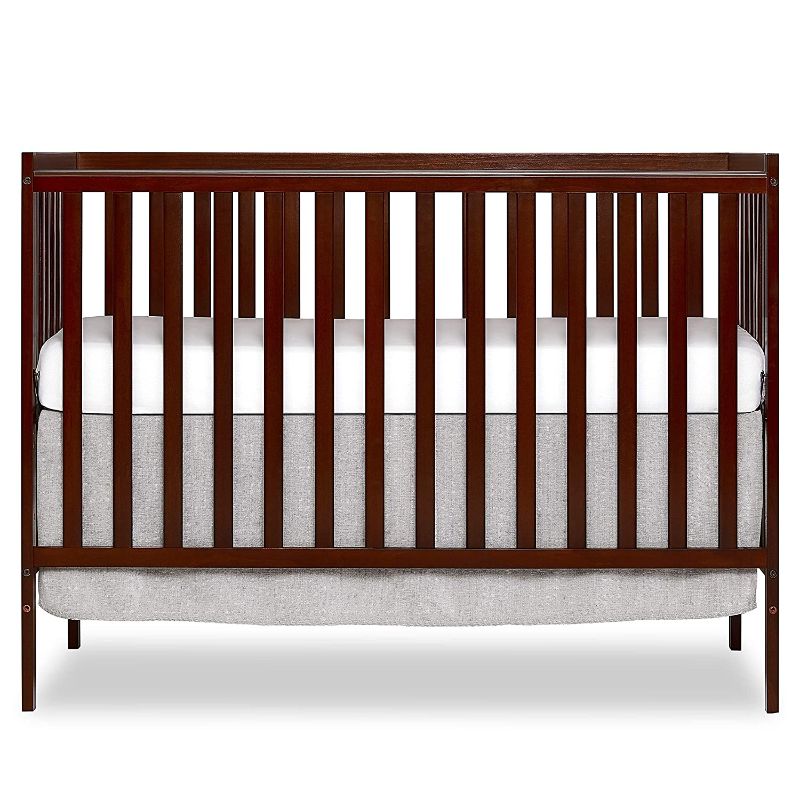 Photo 1 of Dream On Me Synergy 5-in-1 Convertible Crib in Espresso, Greenguard Gold Certified
