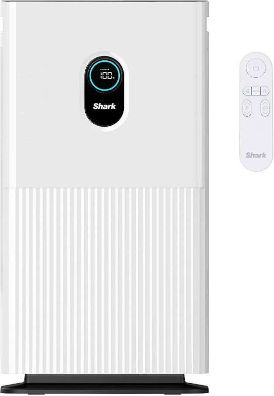 Photo 1 of **DOES NOT POWER ON***Shark HE600 Air Purifier 6 True HEPA Covers up to 1200 Sq. Ft, Captures 99.98% of Particles, dust, allergens, viruses, Smoke, 0.1–0.2 microns, Advanced Odor Lock, Quiet, 6 Fan, White
