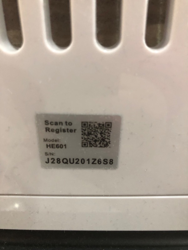 Photo 2 of **DOES NOT POWER ON***Shark HE600 Air Purifier 6 True HEPA Covers up to 1200 Sq. Ft, Captures 99.98% of Particles, dust, allergens, viruses, Smoke, 0.1–0.2 microns, Advanced Odor Lock, Quiet, 6 Fan, White
