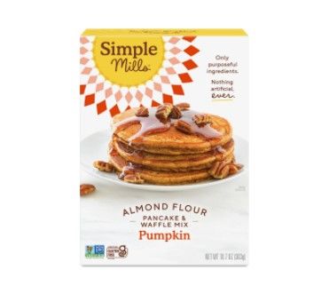 Photo 1 of **not refundable best by 01/28/2022** 3pk Simple Mills Pancake & Waffle Almond Flour Baking Mix, Pumpkin 10.7 Oz Box
