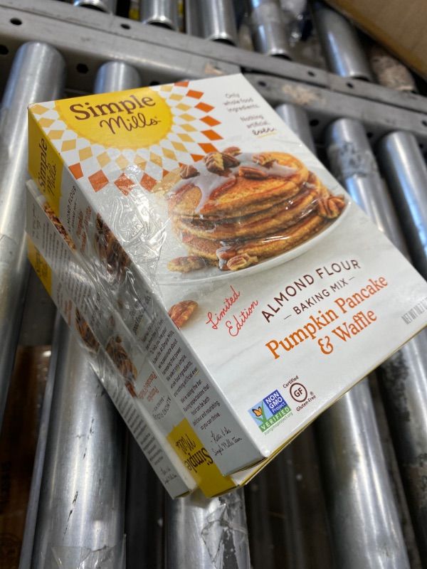 Photo 1 of **NO REFUNDS best by 01/28/2022** 3pk Simple Mills Pancake & Waffle Almond Flour Baking Mix, Pumpkin 10.7 Oz Box
