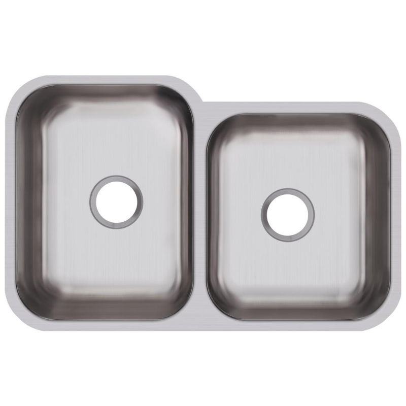 Photo 1 of 
Elkay Avenue Undermount Stainless Steel 32 in. Offset Double Bowl Kitchen Sink, Silver
