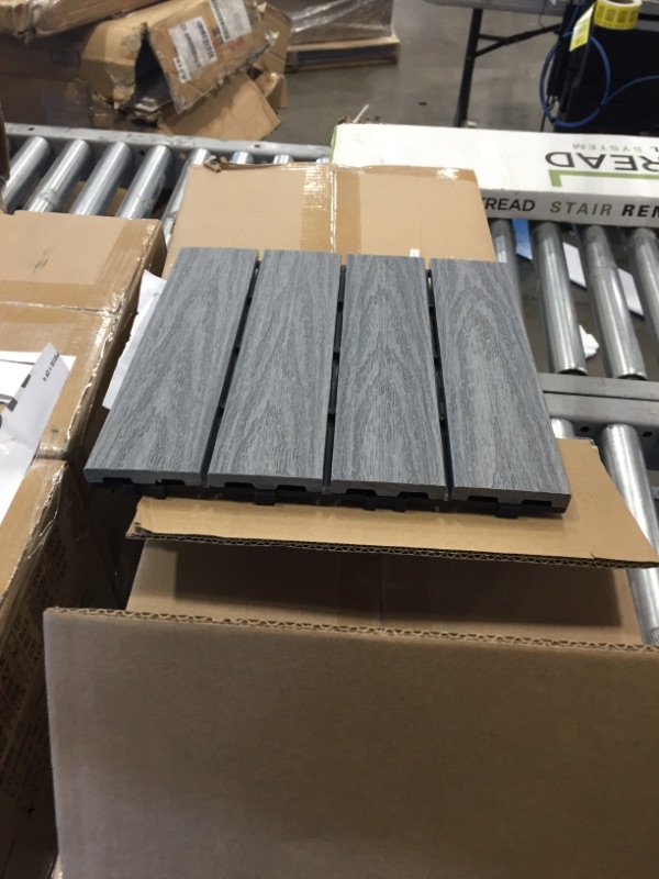 Photo 2 of 2 boxes of UltraShield Naturale 1 ft. x 1 ft. Quick Deck Outdoor Composite Deck Tile in Westminster Gray (10 sq. ft. Per Box)
