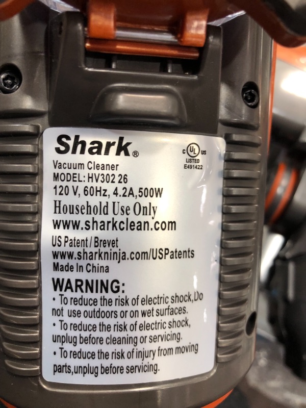 Photo 2 of **PARTS ONLY**
Shark HV302 Rocket Ultra-Light Corded Bagless Vacuum for Carpet and Hard Floor Cleaning