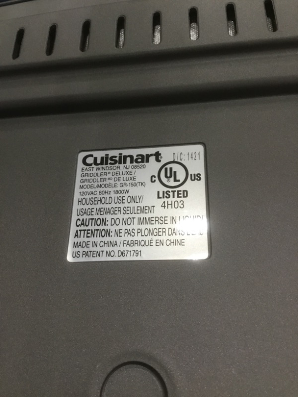 Photo 4 of Cuisinart GR-150P1 GR-150 Griddler Deluxe, Brushed Stainless
