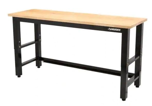 Photo 1 of 6 ft. Adjustable Height Solid Wood Top Workbench in Black for Ready to Assemble Steel Garage Storage System
by
Husky