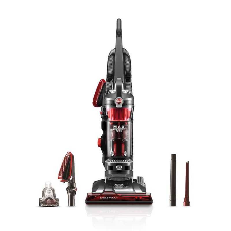 Photo 1 of ***DIRTY, DOES NOT WORK*** Hoover WindTunnel 3 Max Performance Upright Vacuum Cleaner, HEPA Media Filtration and Powerful Suction for Pet Hair, UH72625, Red
