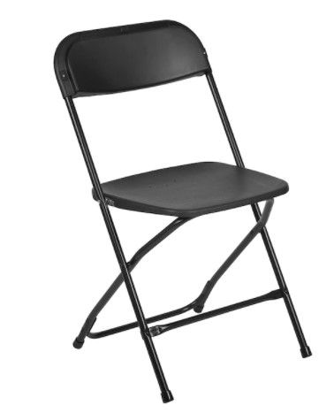 Photo 1 of ****PACK OF 10****Flash Furniture Black Standard Folding Chair with Solid Seat (Outdoor)
