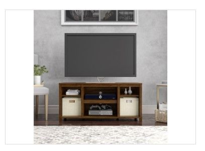 Photo 1 of **FOR PARTS ONLY** Mainstays Parsons Cubby TV Stand for TV's up to 50", WHITE COLOR 