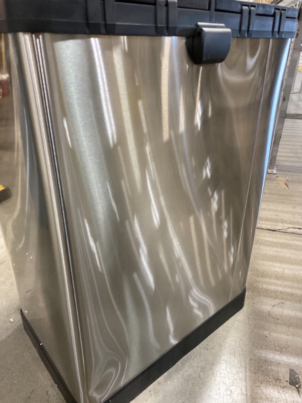 Photo 5 of *LITTLE DENTS ON THE FRONT AND SIDE** 16 Gal. Stainless Steel Step Trash Can and Recycle Bin Combo Unit with Removable Inner Bins for Kitchen, Office