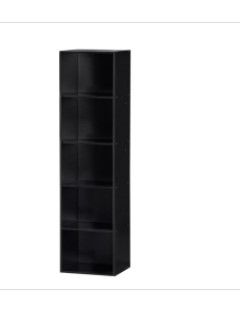 Photo 1 of Hodedah Import Hodedah 5 Shelve Bookcase, Black