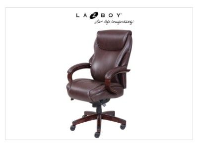 Photo 1 of *MINOR DAMAGE* La-Z Boy Air Bonded Leather Executive Chair, Coffee Brown