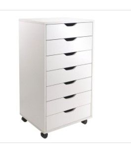 Photo 1 of Winsome Halifax 7-Drawer Composite Wood Cabinet, White (10792)