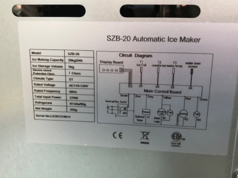 Photo 5 of SZB-20 Automatic Flake Ice Maker
