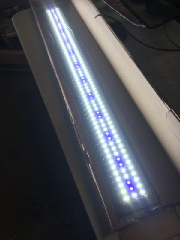 Photo 2 of NICREW ClassicLED Aquarium Light, Fish Tank Light with Extendable Brackets, White and Blue LEDs
