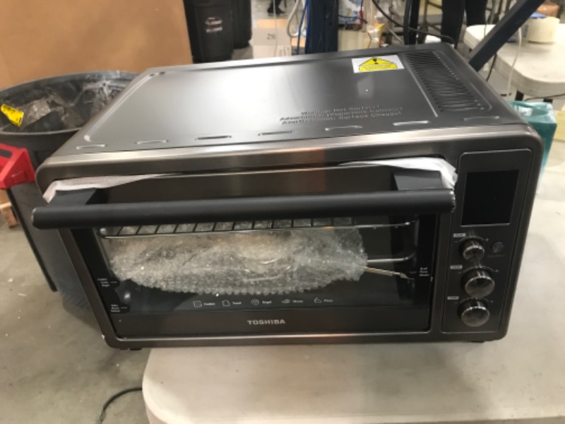 Photo 3 of TESTED WORKS***
Toshiba Digital Toaster Oven with Double Infrared Heating and Speedy Convection, Larger 6-slice/12-inch Capacity, 1700W, 10 Functions and 6 Accessories Fit All Your Needs
