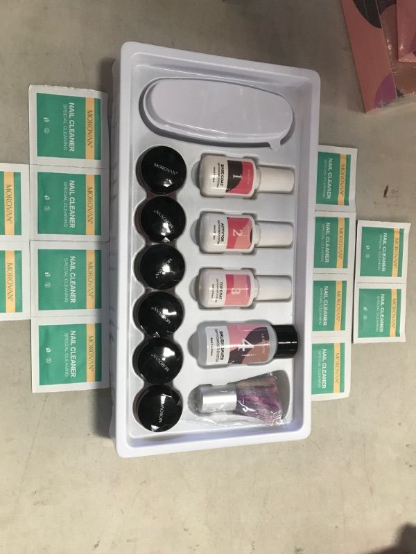 Photo 1 of  NON REUNDABLE***SET OF 4***
Morovan Dip Powder Nail Kit - 6 Colors Nail Dip Powder Kit Dipping Powder Nail Kit Starter Set French Manicure Nail Art Kit for Beginners with Everything Base Top Coat Activator Brush DIY Nails Design