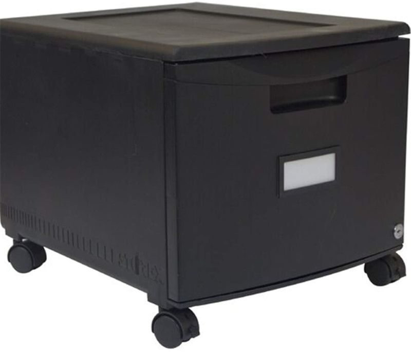 Photo 1 of Storex File Cabinet on Wheels, 1 Drawer - Black
