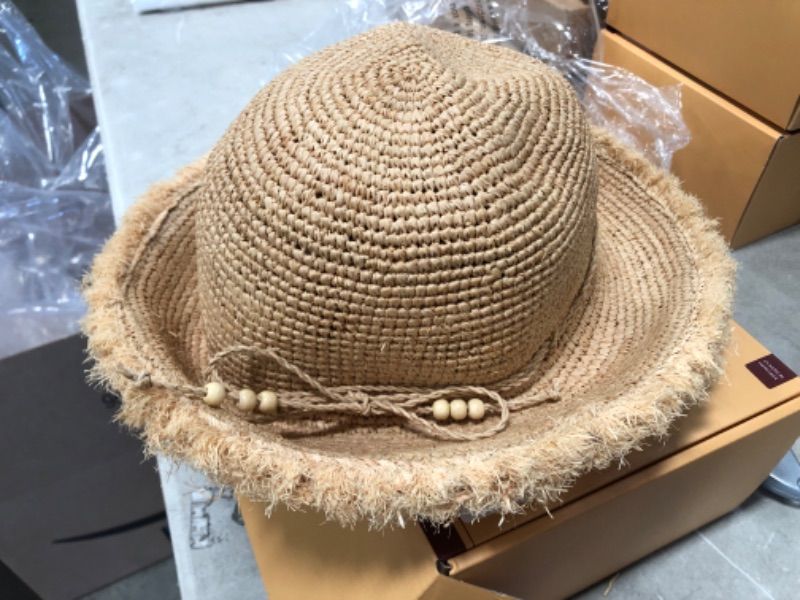 Photo 2 of Crochet Bucket Hat - Summer Straw Beach Hat Sun Hats for Women Men one size
