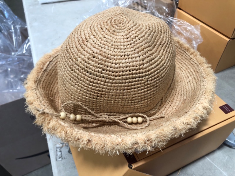 Photo 2 of Crochet Bucket Hat - Summer Straw Beach Hat Sun Hats for Women Men one size
